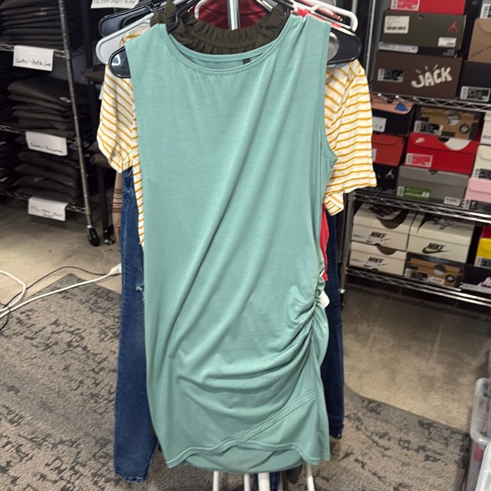 Item 107 No Name Side Bunch Teal Dress